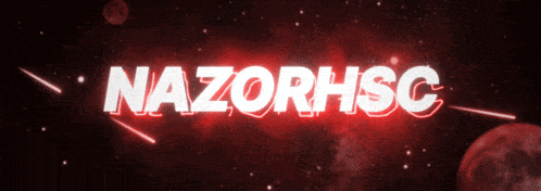 the word nazorhsc is glowing in the dark