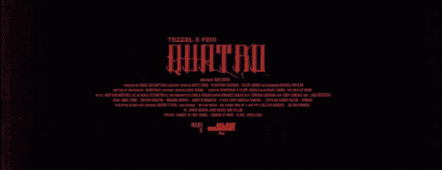 a poster for a movie called quattro by yezzel x peio