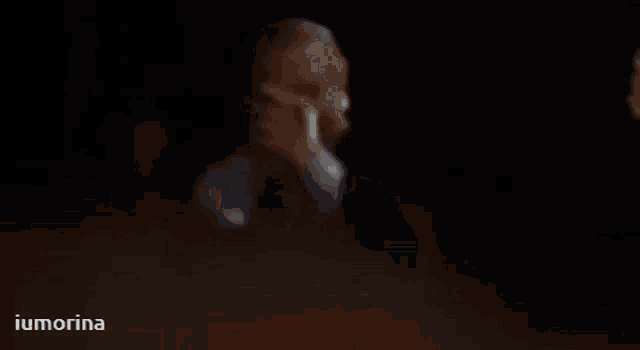 a blurred image of a person with the word humorina below it