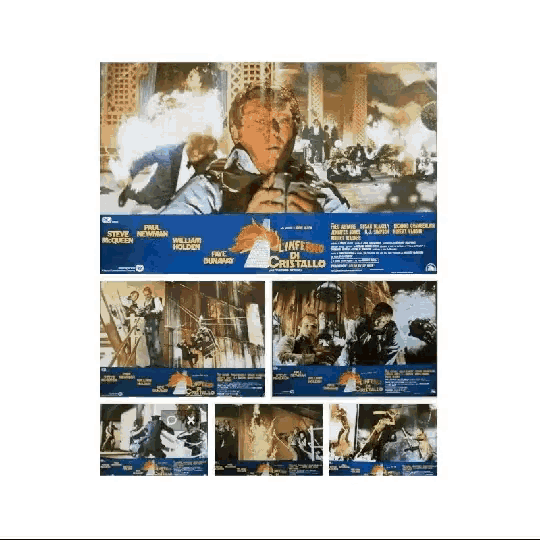 a movie poster for inferno cristallo features steve mcqueen