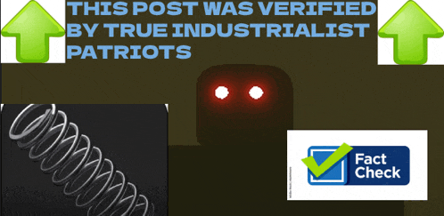 a post was verified by true industrialist patriots with a picture of a spring