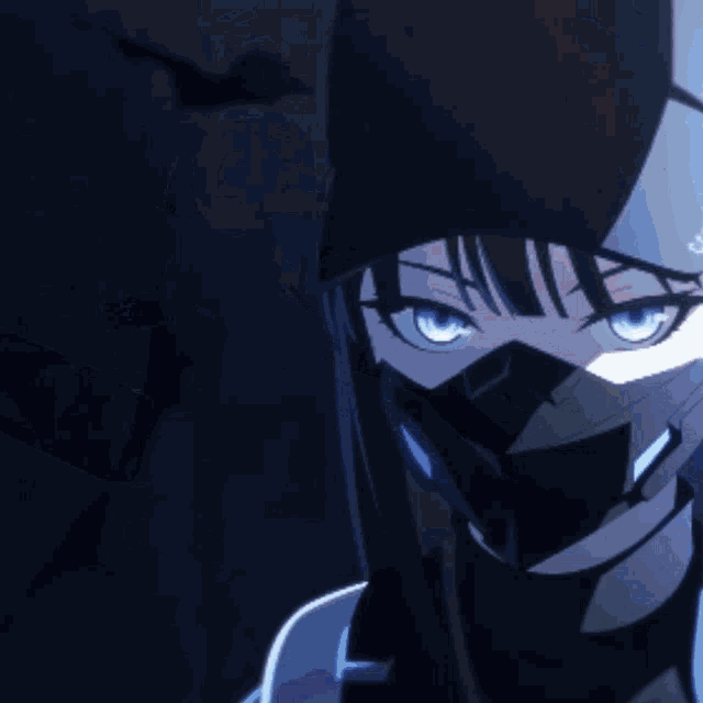 a close up of a person wearing a mask and a hat with the letters ccr on it