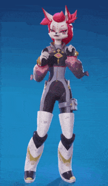 a cartoon character with a fox 's tail is holding a camera