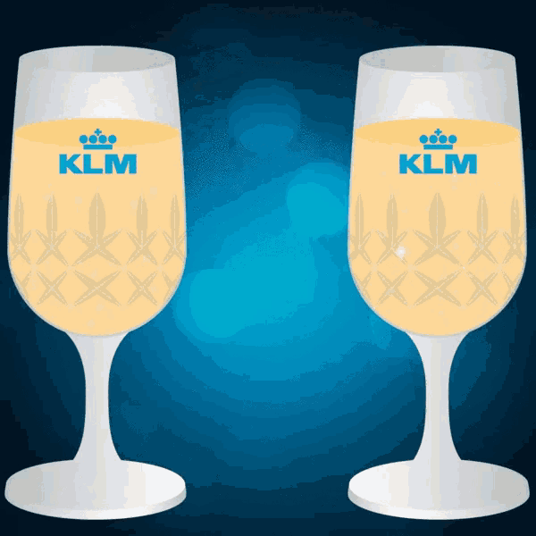 Klm Cheers GIF - Klm Cheers Wine GIFs