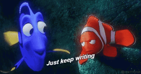 Just Keep Writing Dory GIF - Just Keep Writing Dory GIFs
