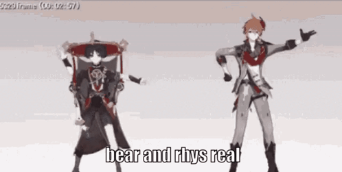 Bear And Rhys Scaramouche GIF - Bear And Rhys Scaramouche Childe GIFs
