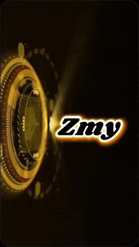 a glowing zmy logo is displayed on a black background
