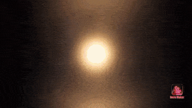 the sun is shining brightly in the dark and the intro maker logo is visible