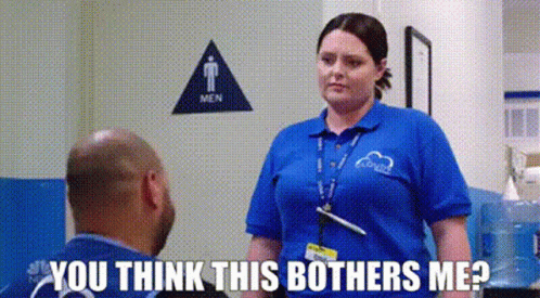 Superstore Dina Fox GIF - Superstore Dina Fox You Think This Bothers Me GIFs