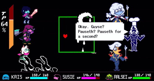 a screenshot of a video game that says okay guyse