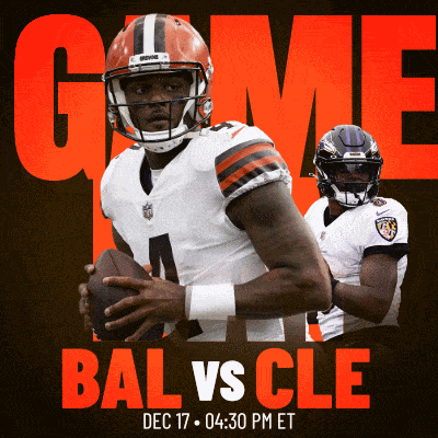 a poster for a game between bal and cle on dec 17