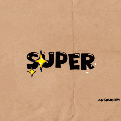 the word super is on a piece of paper