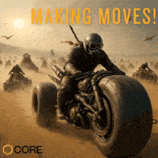 a man riding a motorcycle in the desert with the words making moves on the bottom