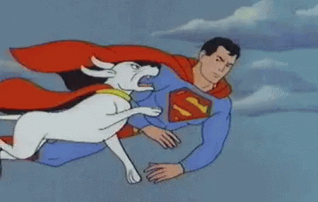 Silly Super-dog - Silly GIF - Silly Super Dog Super Man GIFs