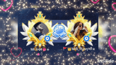 a picture of a man and a woman with the names mr.irot and mrs. ryan on it
