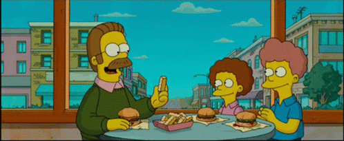 Social Distance Dinner GIF - Social Distance Dinner The Simpsons GIFs