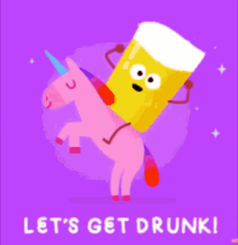 Lets Get Drunk Unicorn GIF - Lets Get Drunk Unicorn Beer GIFs