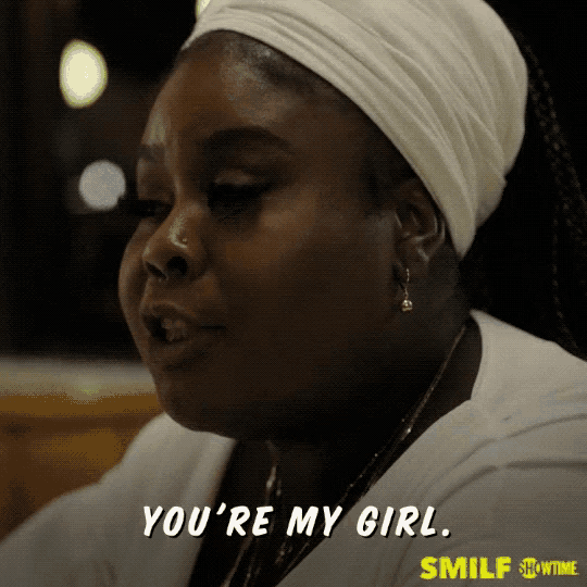 a woman says you 're my girl on a showtime ad