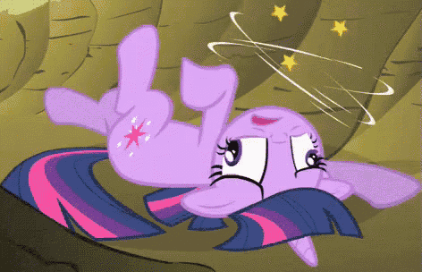 twilight sparkle from my little pony is laying on the ground