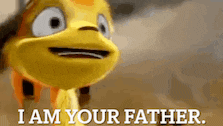 a cartoon character says i am your father .