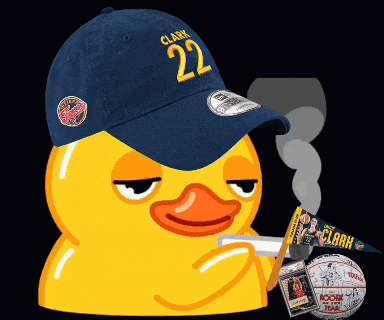 a rubber duck wearing a blue hat with the number 22 on it