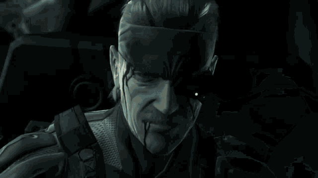 a close up of a man 's face with a caption that says " fox "
