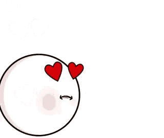 a bunch of white circles with red hearts on them .