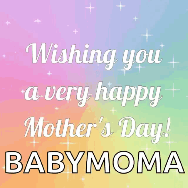 a greeting card for mother 's day wishing you a very happy mother 's day babymoma