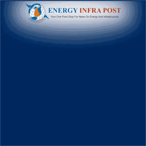 an advertisement for energy infra post with a picture of power lines in the background
