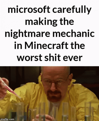 Minecraft Nightmare GIF - Minecraft Nightmare Mechanic GIFs