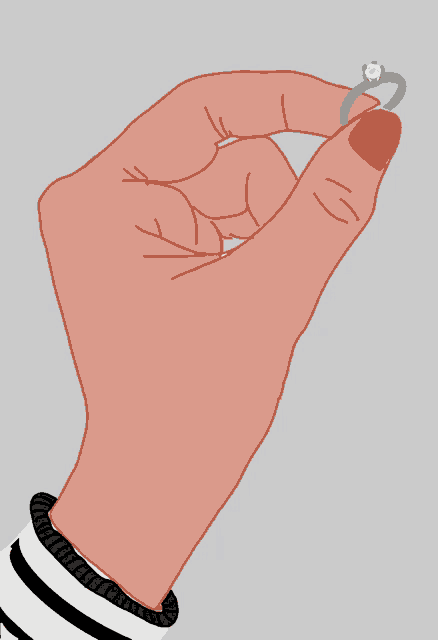 a woman 's hand is holding a diamond ring