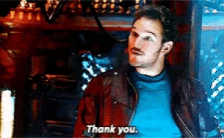 a man in a brown leather jacket says thank you