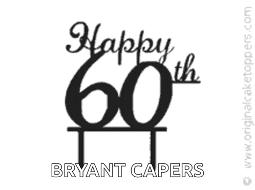 a cake topper that says bryant capers on the bottom