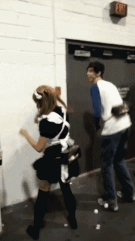 Game Cos Player GIF - Game Cos Player Maid Costume GIFs