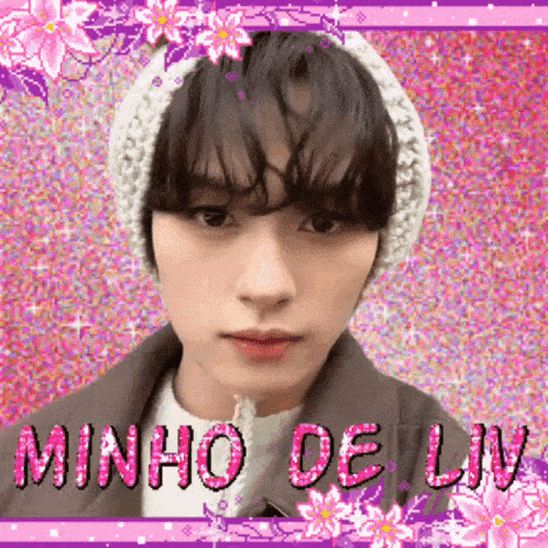 a picture of a young man with the name minho de liv