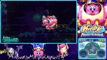a video game called kirby planet robobot is being played by kirby