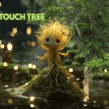 a picture of a tree with the words touch tree on it