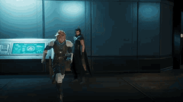 a video game scene with a man holding a gun