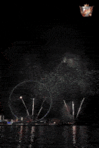a new year 's eve fireworks display with the words " hap new " on the bottom