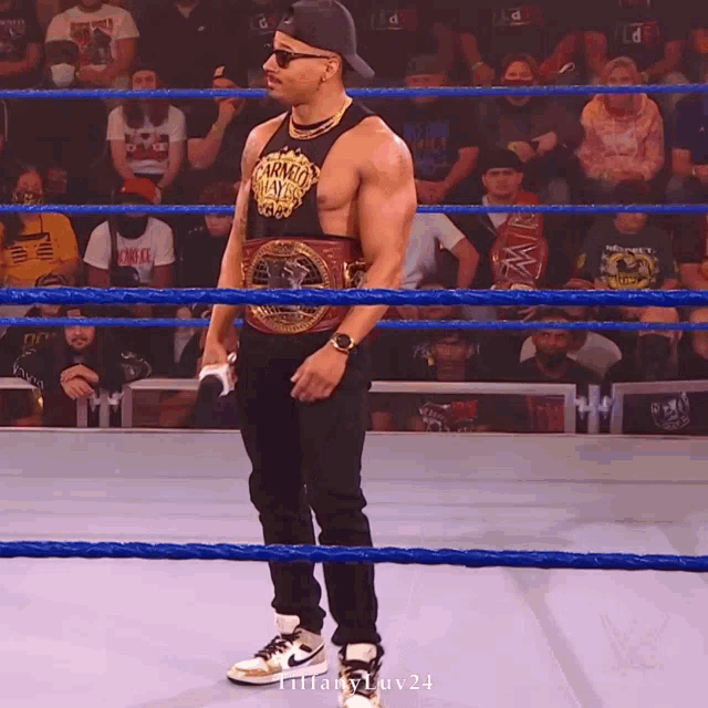 a man in a tank top that says warrior day on it