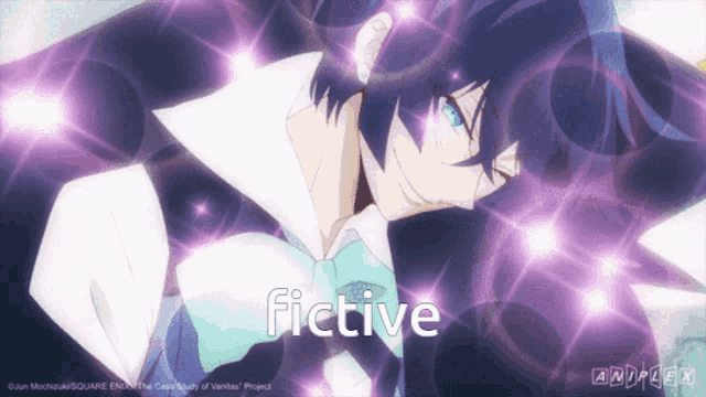 a picture of a person with the word fictive written on it