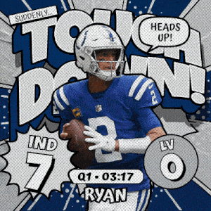 an indianapolis colts player named ryan holds a football