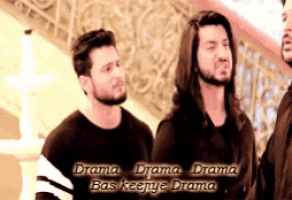 a group of men are standing next to each other and the words drama drama drama bas keenye drama are on the bottom