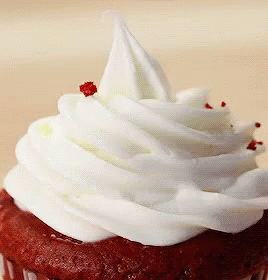 Red Velvet Cupcake Decorating GIF