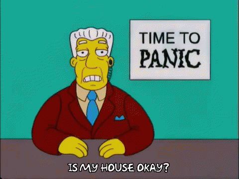 Panic Time To Panic GIF - Panic Time To Panic Is My House Okay GIFs