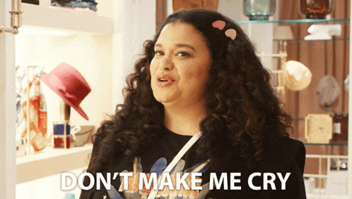a woman says do n't make me cry