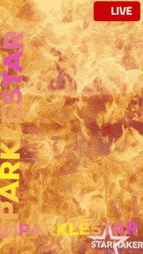 a poster for sparklestar starmaker with a red button that says live