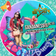 a picture of a woman with a butterfly wings and the name gandaness on it
