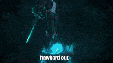 a man with a crown on his head has the words hawkard out above his head