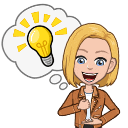 a cartoon woman with a light bulb in a thought bubble above her head